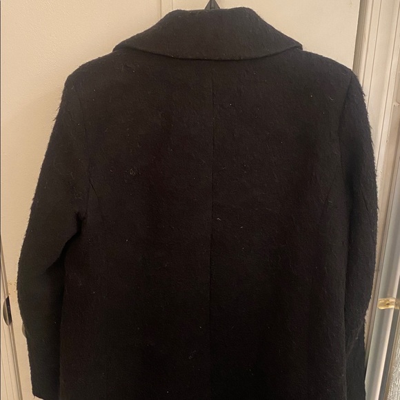 Kate Spade Black Pea Coat w/ Pink Lining - Picture 5 of 6